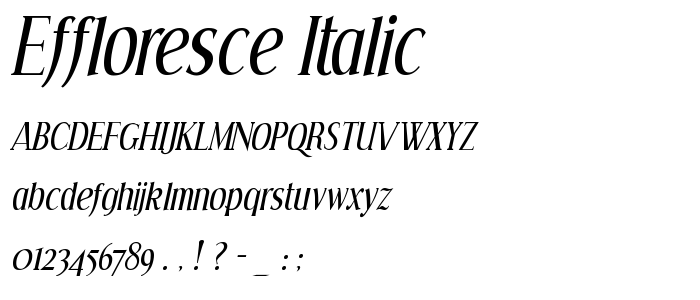 Effloresce Italic font